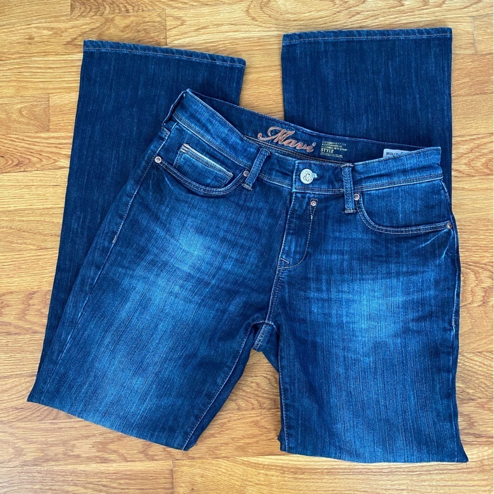 Mavi Molly Mid-Rise Classic Bootcut Denim Jeans Size 28 / 30, Dark Wash - Picture 5 of 11